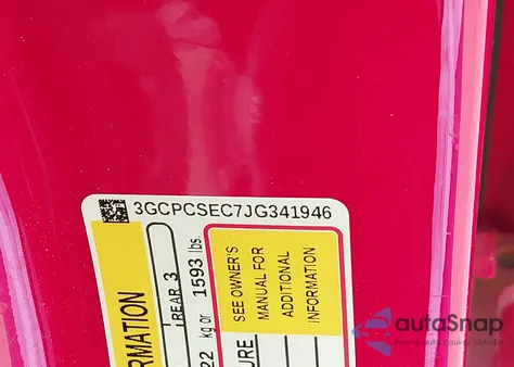 2018 Chevrolet Silverado 1500 1Lz из США, поврежденный, VIN 3GCPCSEC7JG341946